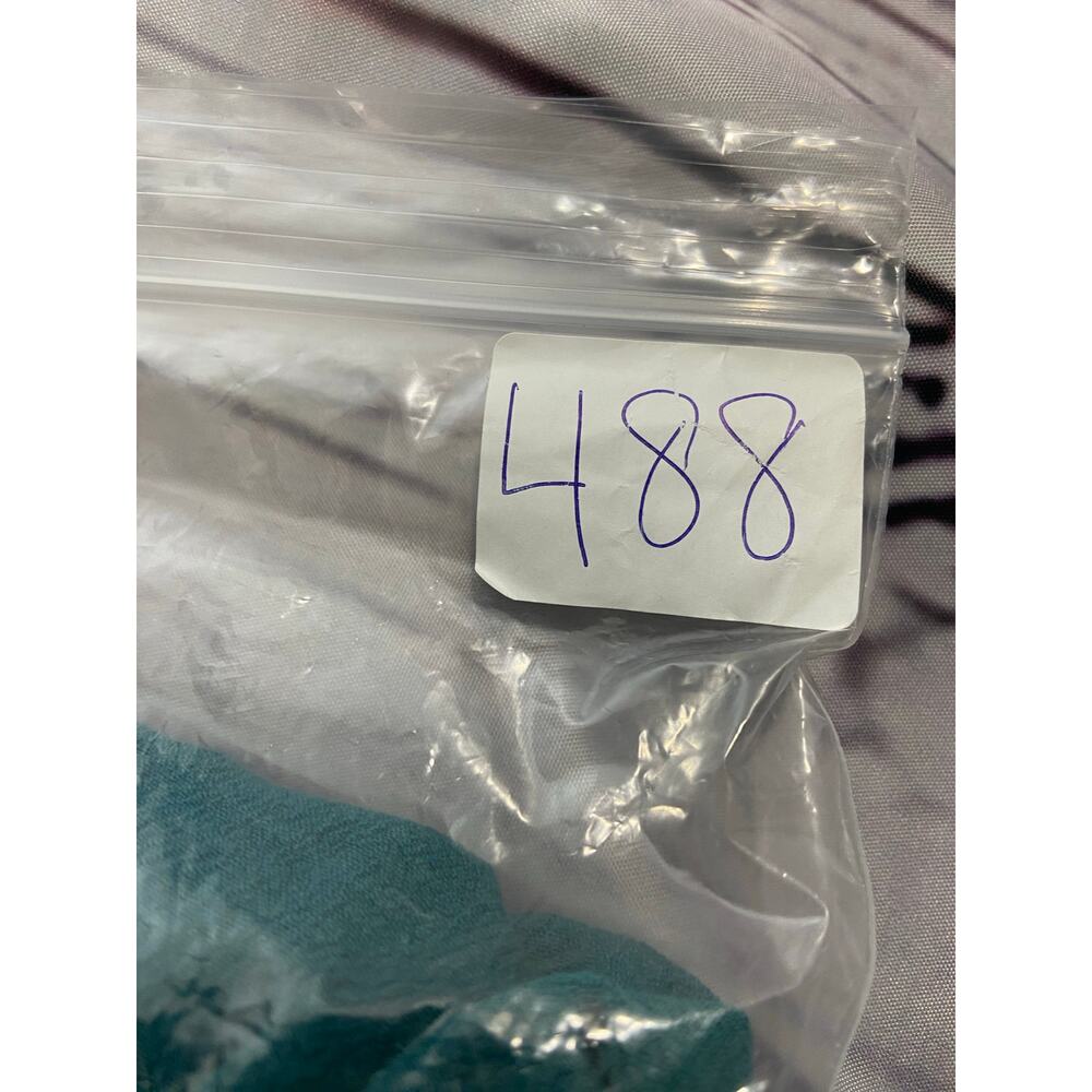 Torrid 3 Blouse Womens 3X Teal Split Neckline Chain Accent 3/4 Sleeves Rayon - Picture 11 of 12